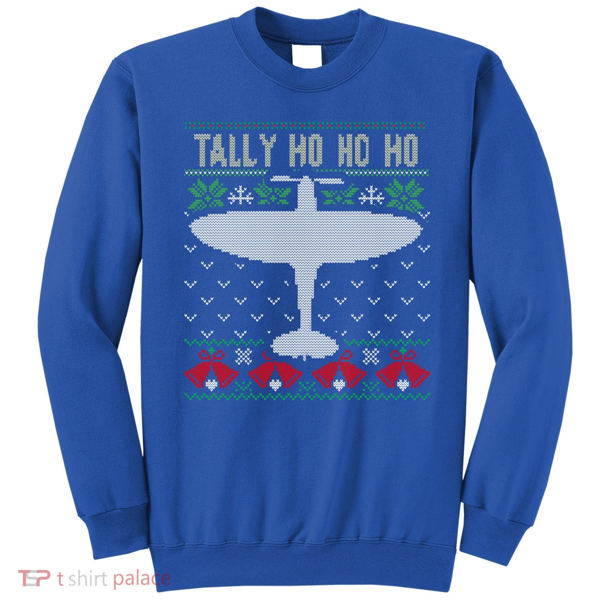 Spitfire Christmas Ugly Jumper Style Airplane Aircraft Plane Gift Sweatshirt