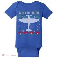 Spitfire Christmas Ugly Jumper Style Airplane Aircraft Plane Gift Baby Bodysuit thumb 0