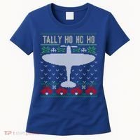 Spitfire Christmas Ugly Jumper Style Airplane Aircraft Plane Gift Women's T-Shirt thumb 0