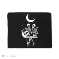 Skeleton Couple Under The Moon Playing Guitar Graphic Mousepad thumb 0