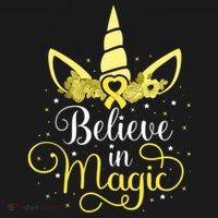 Sarcoma Cancer Unicorn Magic Yellow Ribbon Awareness Warrior Gift Ornament thumb 1