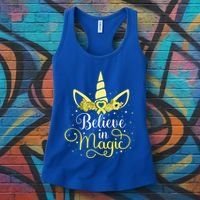Sarcoma Cancer Unicorn Magic Yellow Ribbon Awareness Warrior Gift Women's Tank Top thumb 3