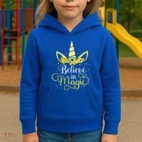 Sarcoma Cancer Unicorn Magic Yellow Ribbon Awareness Warrior Gift Kids Hoodie thumb 3