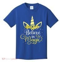 Sarcoma Cancer Unicorn Magic Yellow Ribbon Awareness Warrior Gift Kids T-Shirt thumb 0