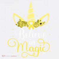 Sarcoma Cancer Unicorn Magic Yellow Ribbon Awareness Warrior Gift Garment-Dyed Sweatshirt thumb 2