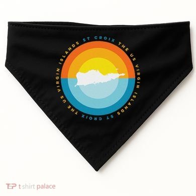 St. Croix Usvi Sunset Graphic USA-Made Doggie Bandana