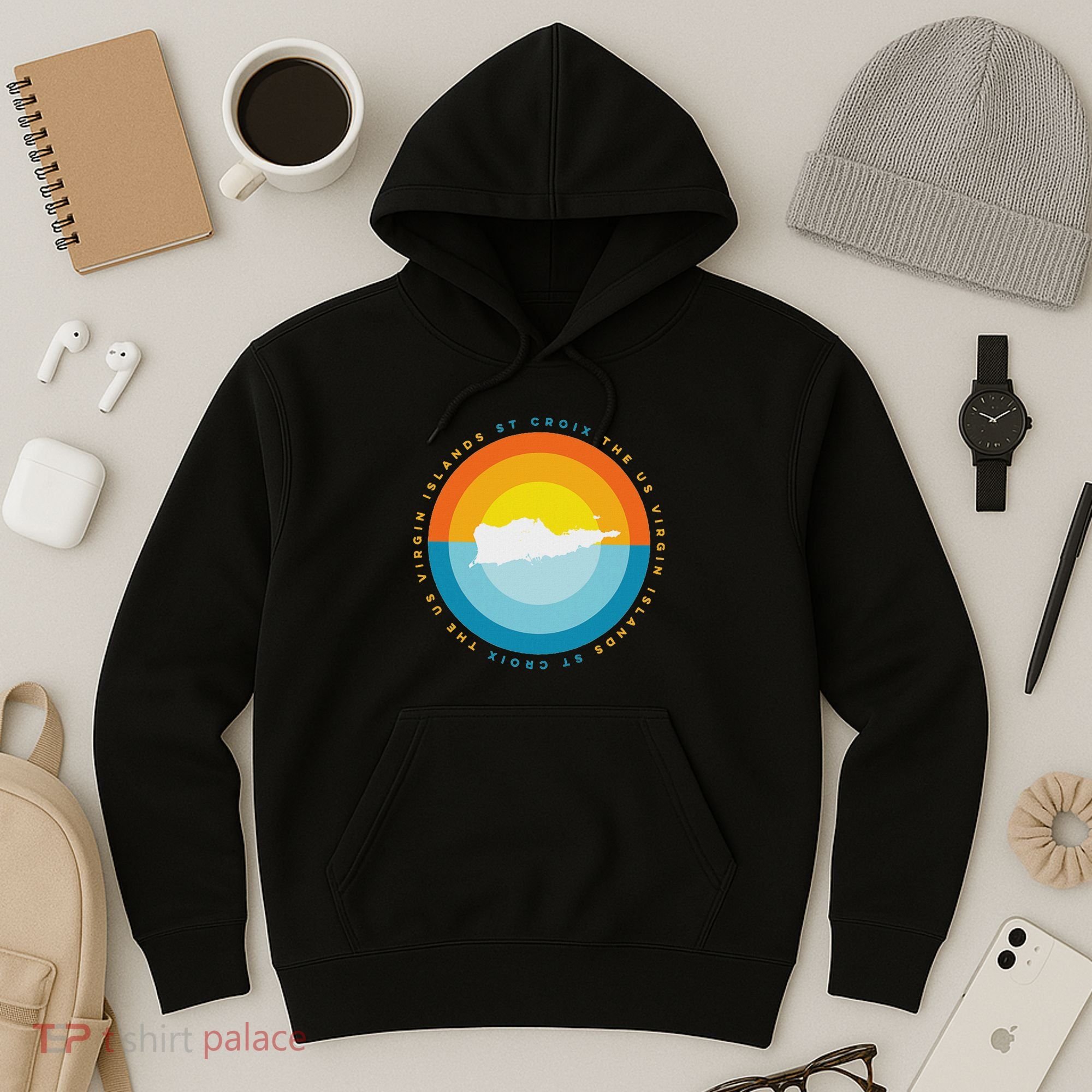 St. Croix Usvi Sunset Graphic Hoodie