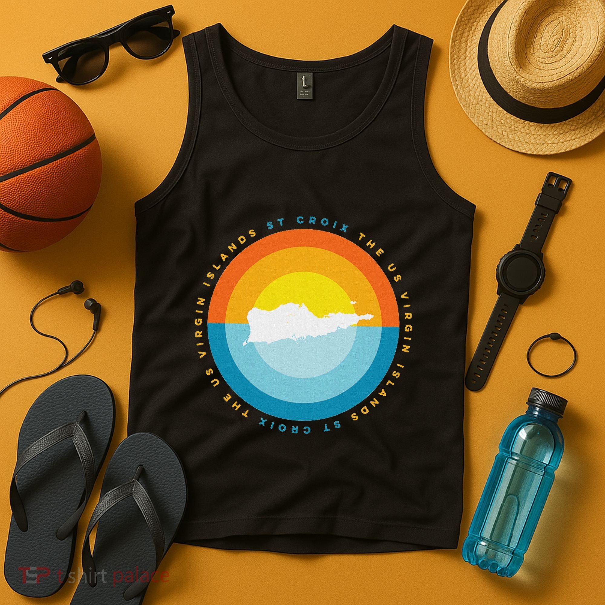 St. Croix Usvi Sunset Graphic Tank Top