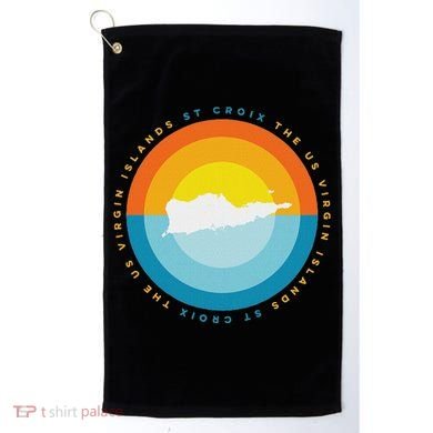 St. Croix Usvi Sunset Graphic Golf Towel