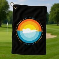 St. Croix Usvi Sunset Graphic Golf Towel thumb 1