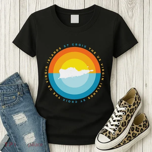 St. Croix Usvi Sunset Graphic Women's T-Shirt