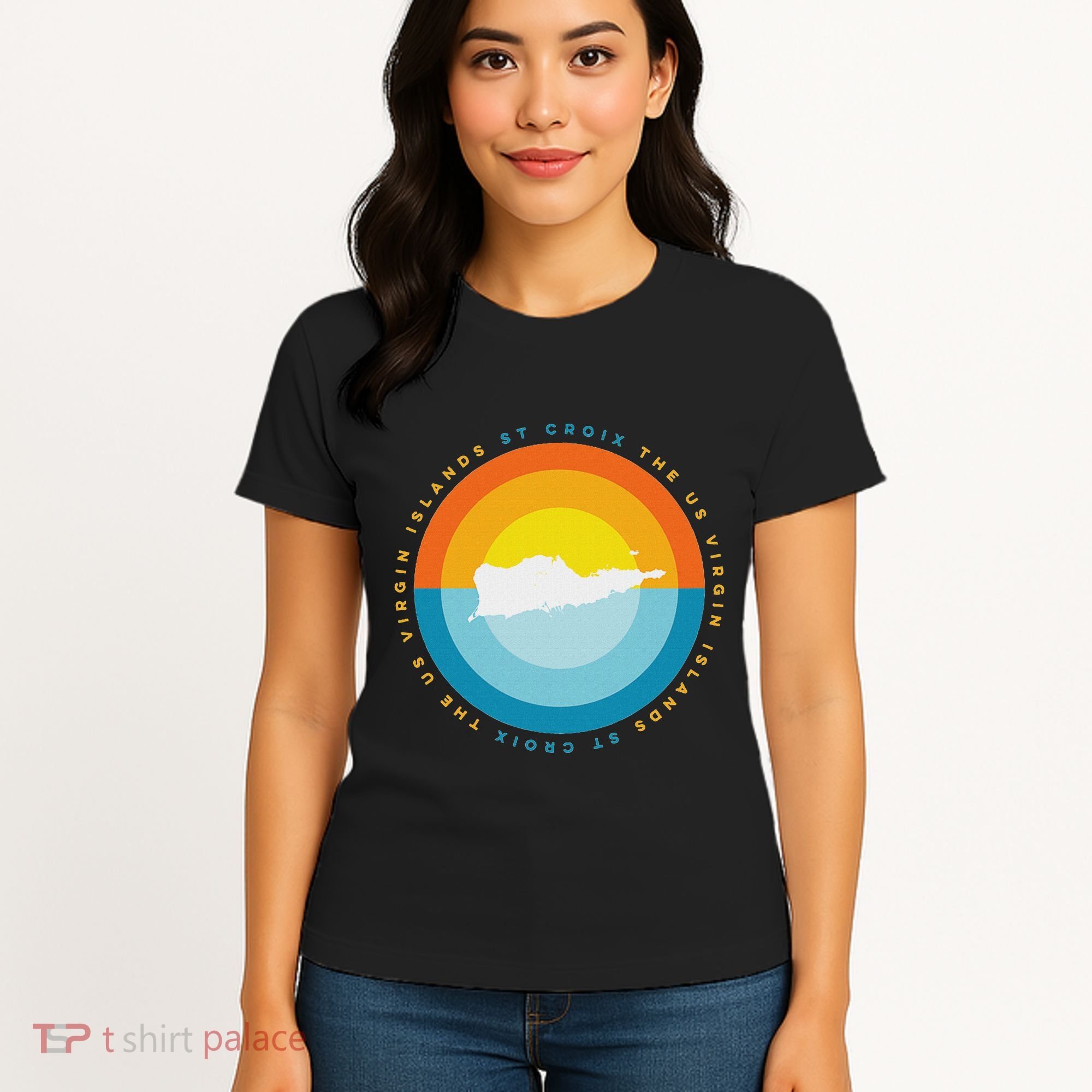 St. Croix Usvi Sunset Graphic Women's T-Shirt