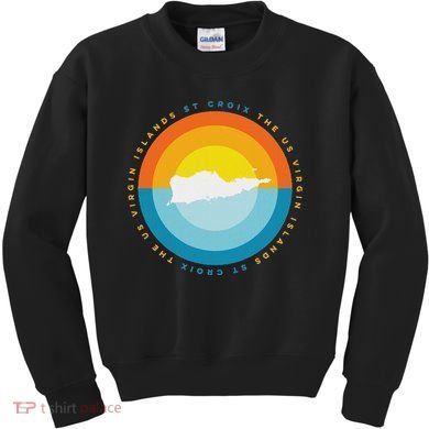 St. Croix Usvi Sunset Graphic Kids Sweatshirt