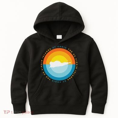 St. Croix Usvi Sunset Graphic Kids Hoodie