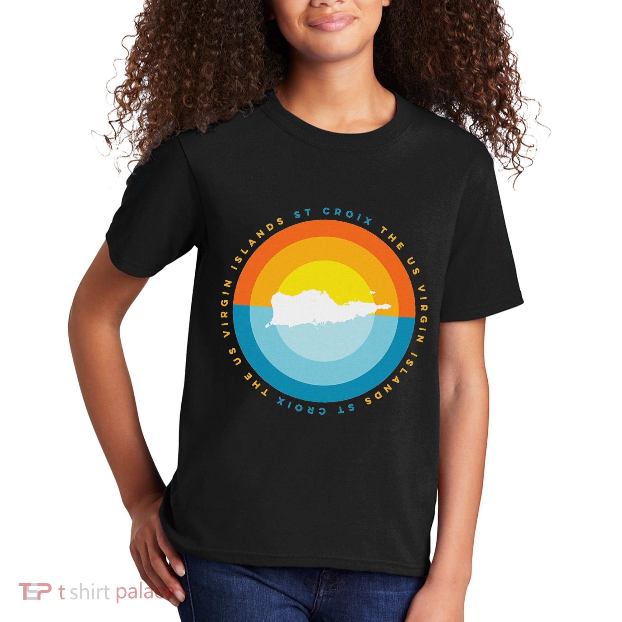 St. Croix Usvi Sunset Graphic Kids T-Shirt