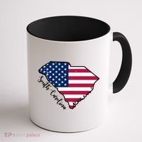 South Carolina United States Map T Shirt Coffee Mug thumb 1