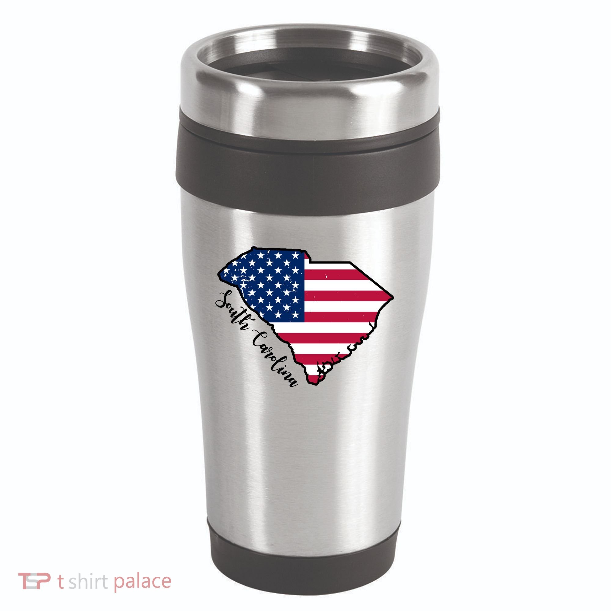 South Carolina United States Map T Shirt 16oz Travel Tumbler