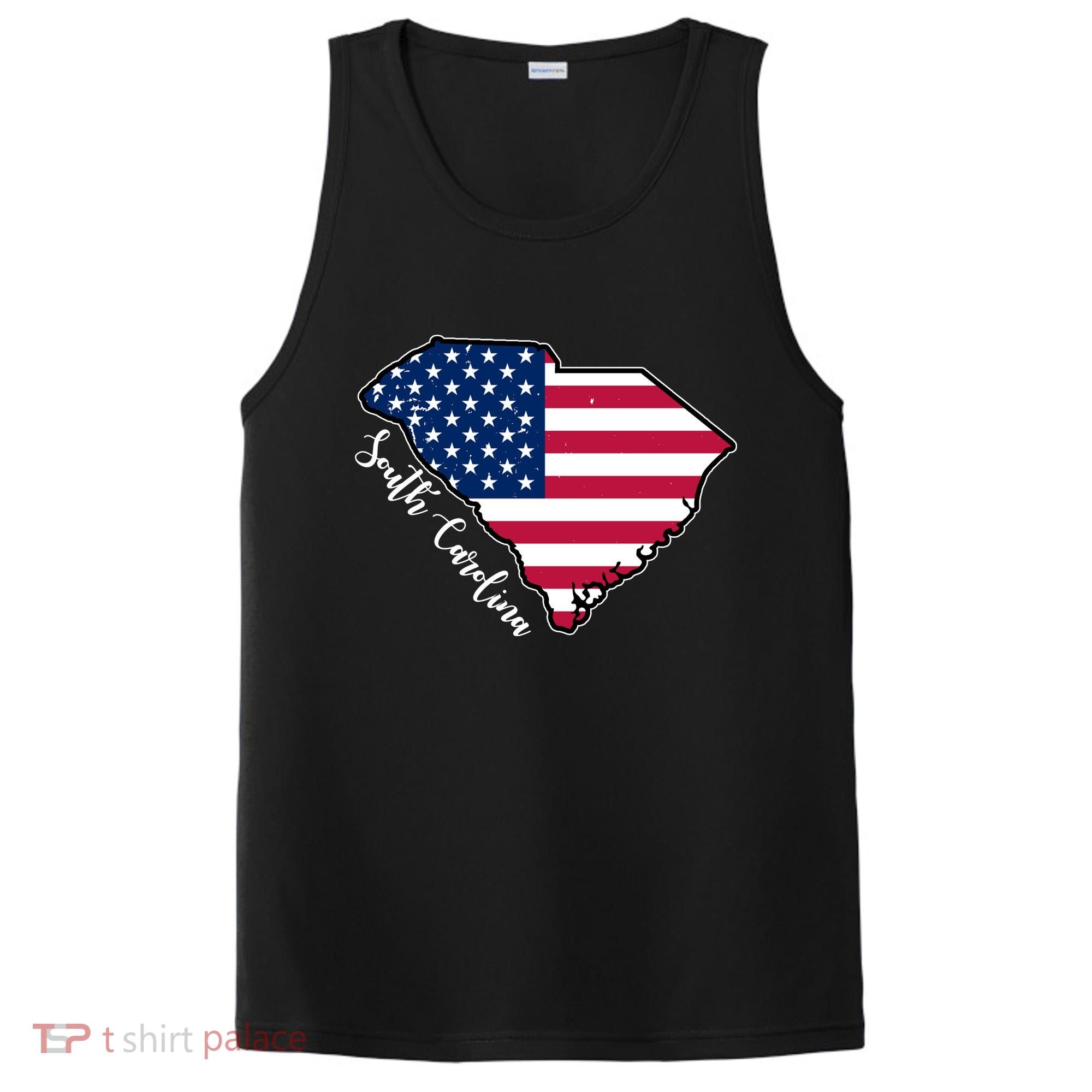 South Carolina United States Map T Shirt PosiCharge Competitor Tank