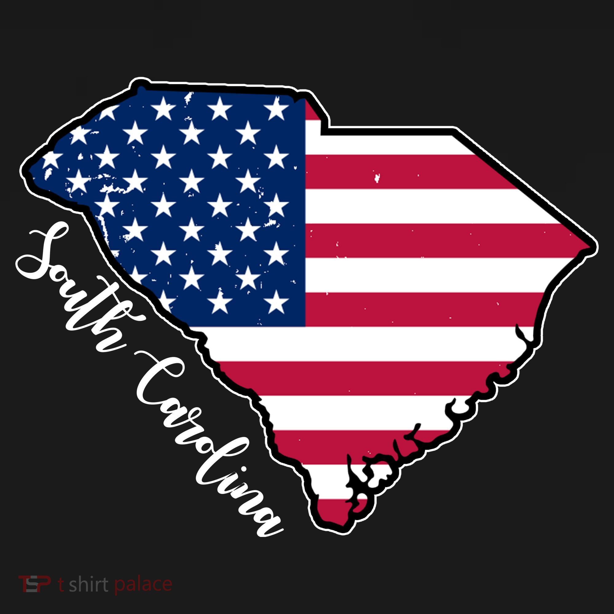 South Carolina United States Map T Shirt Cropped Pullover Crew
