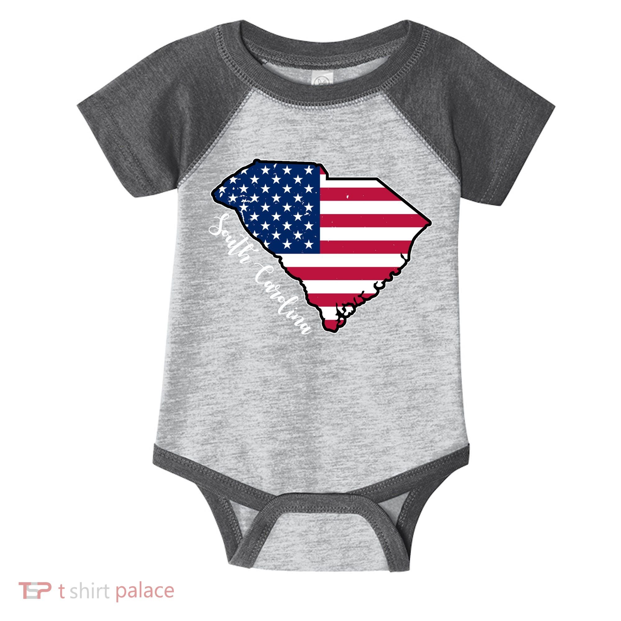 South Carolina United States Map T Shirt Infant Baby Jersey Bodysuit
