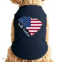 South Carolina United States Map T Shirt Doggie Tank thumb 0