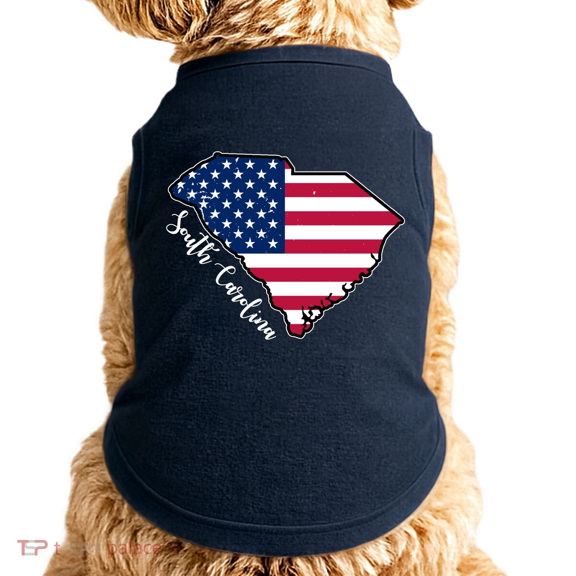 South Carolina United States Map T Shirt Doggie Tank