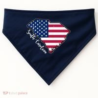 South Carolina United States Map T Shirt USA-Made Doggie Bandana thumb 0