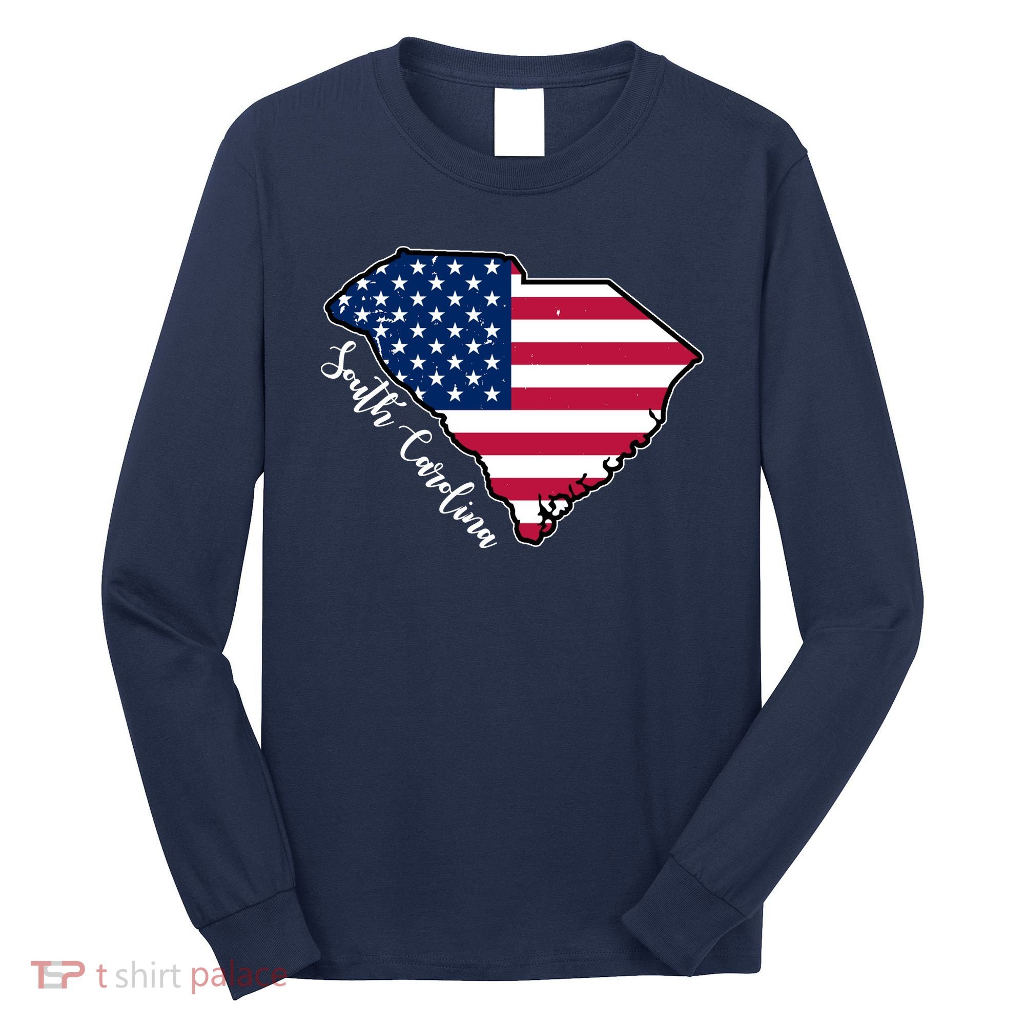 South Carolina United States Map T Shirt Long Sleeve Shirt
