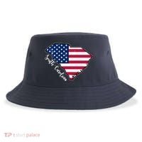 South Carolina United States Map T Shirt Sustainable Bucket Hat thumb 0