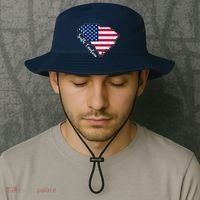 South Carolina United States Map T Shirt Bucket Hat thumb 2