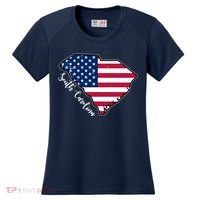 South Carolina United States Map T Shirt Women's Cooling Performance Crew T-Shirt thumb 0