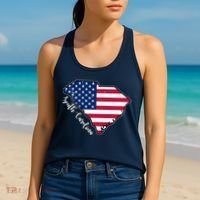 South Carolina United States Map T Shirt Women's Tank Top thumb 2