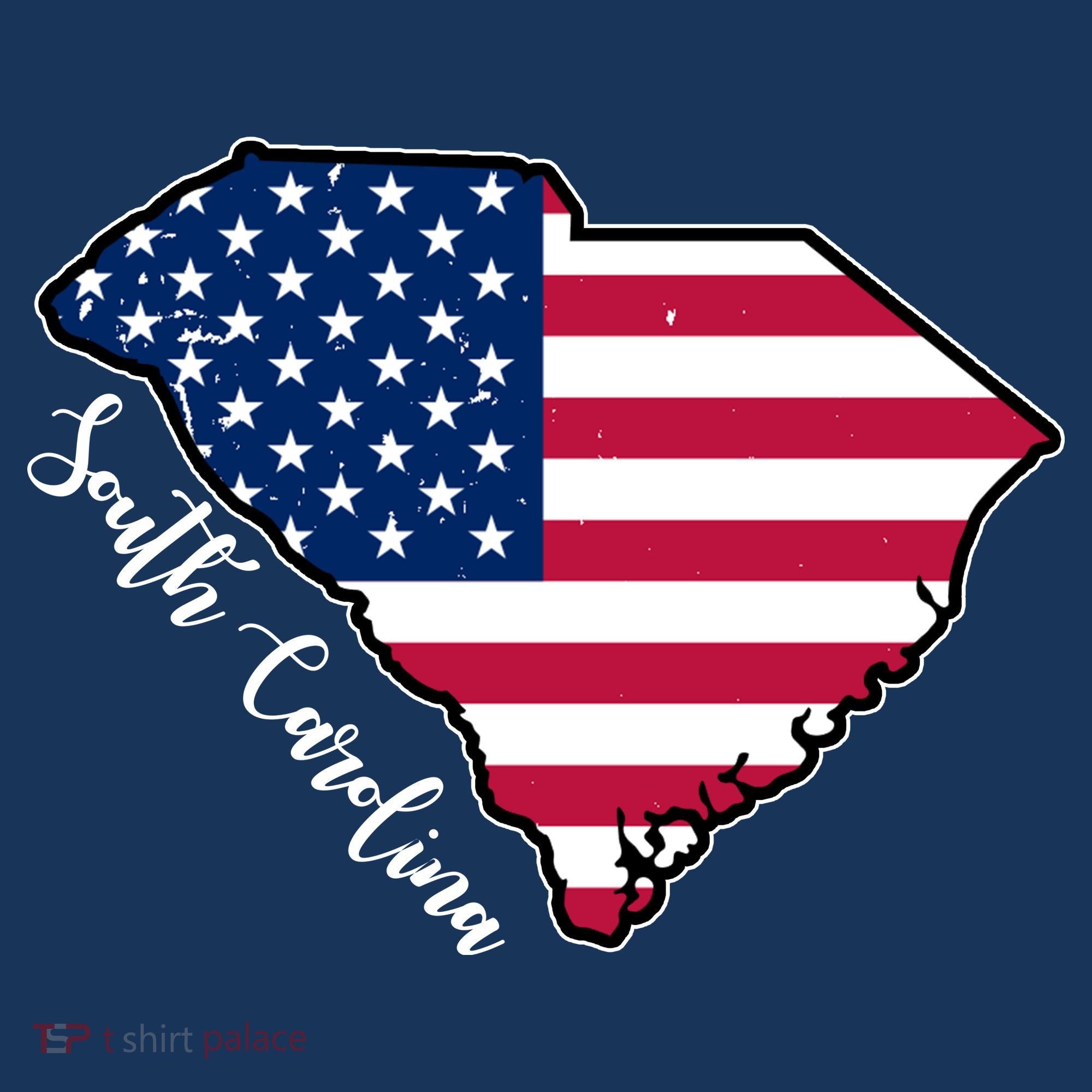 South Carolina United States Map T Shirt Pom Pom 12in Knit Beanie