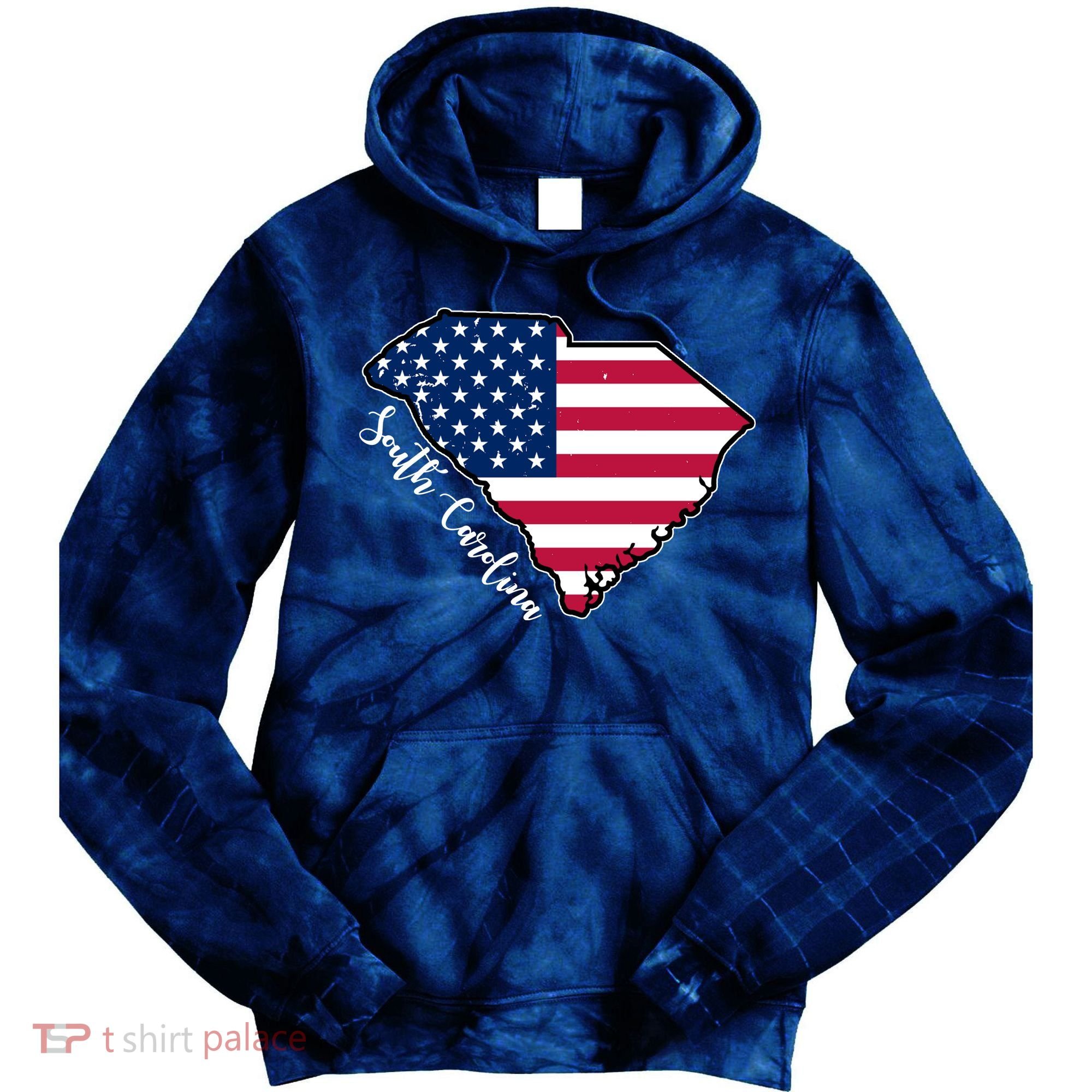 South Carolina United States Map T Shirt Tie Dye Hoodie