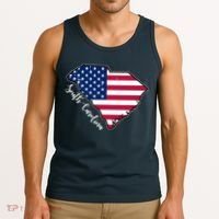 South Carolina United States Map T Shirt Tank Top thumb 3