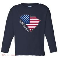 South Carolina United States Map T Shirt Toddler Long Sleeve Shirt thumb 0