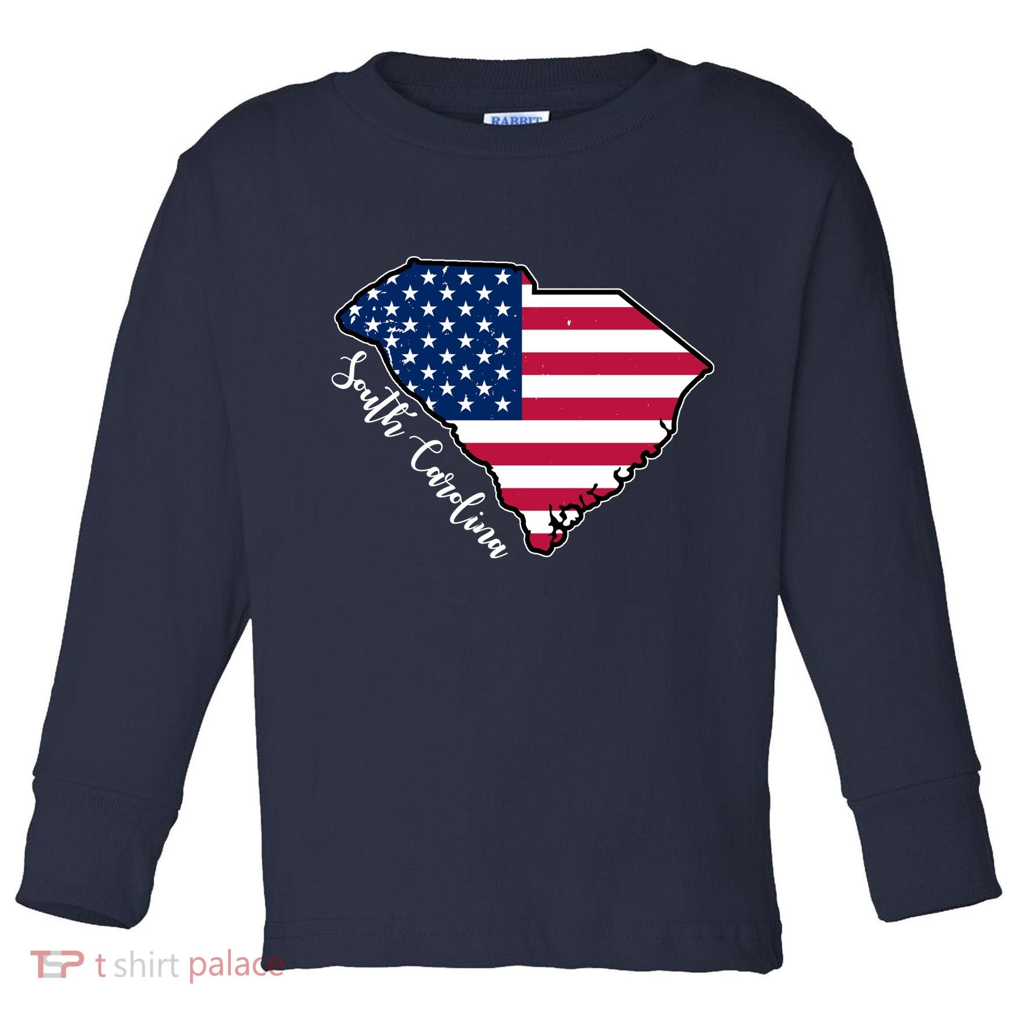 South Carolina United States Map T Shirt Toddler Long Sleeve Shirt