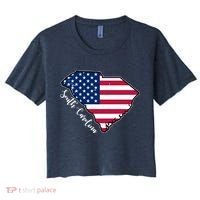 South Carolina United States Map T Shirt Women's Crop Top Tee thumb 0