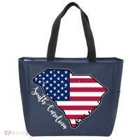 South Carolina United States Map T Shirt Tote Bag thumb 0