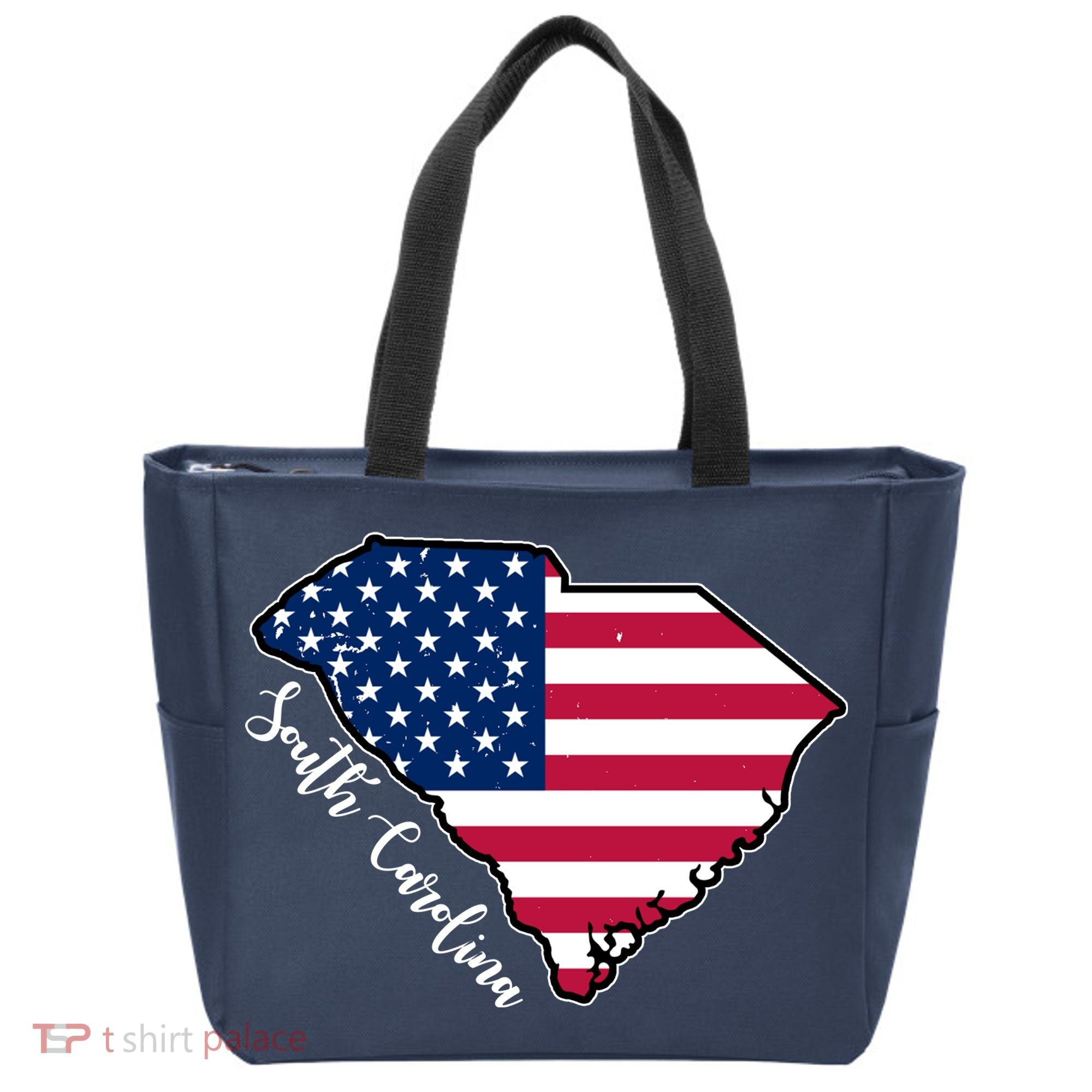 South Carolina United States Map T Shirt Tote Bag