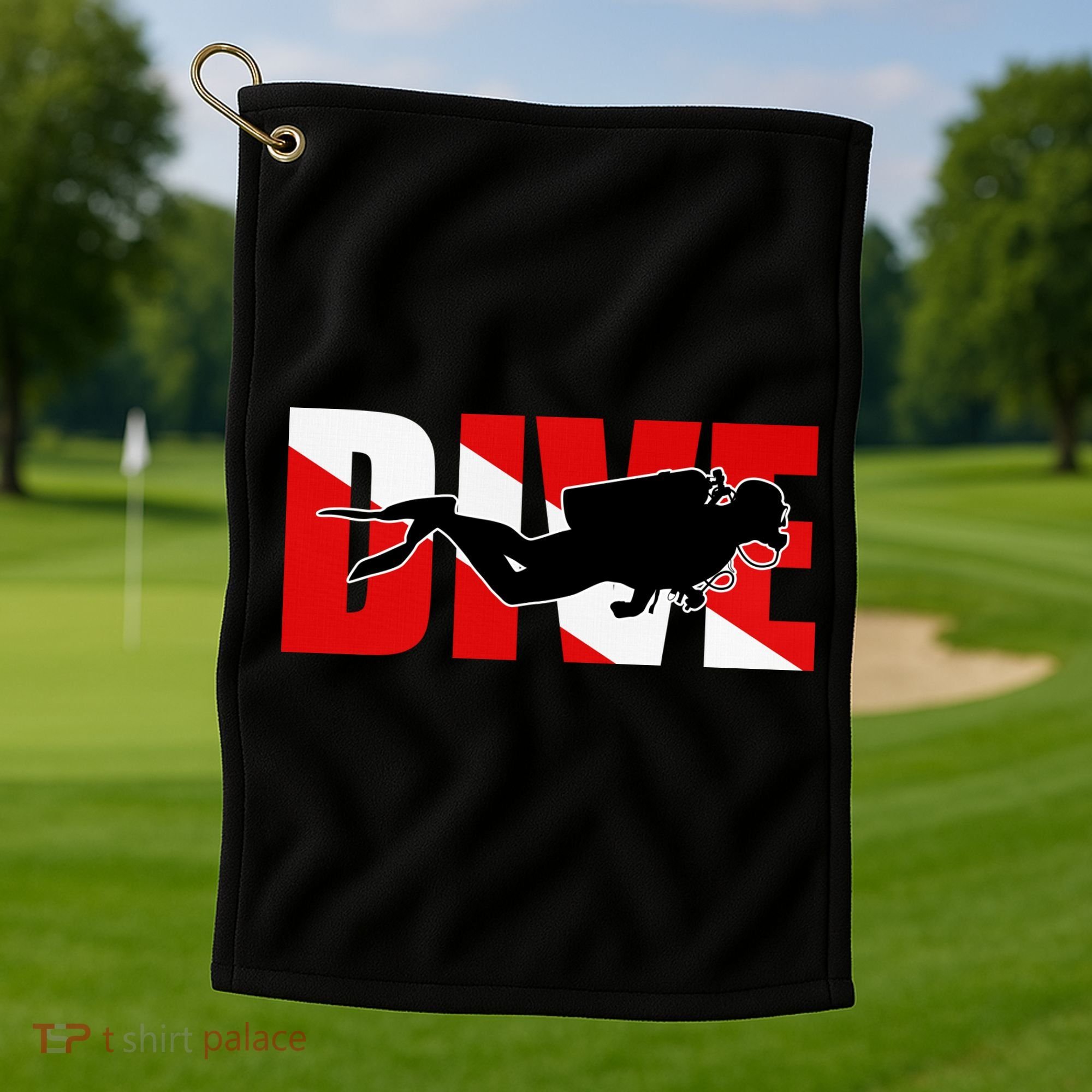 Scuba Dive Logo Golf Towel