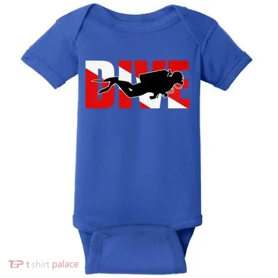 Scuba Dive Logo Baby Bodysuit
