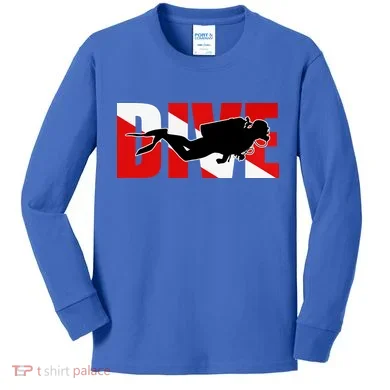 Scuba Dive Logo Kids Long Sleeve Shirt