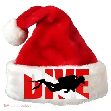 Scuba Dive Logo Santa Hat