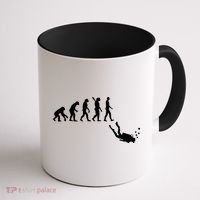 Scuba Diver Evolution Coffee Mug thumb 1