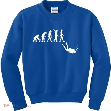Scuba Diver Evolution Kids Sweatshirt