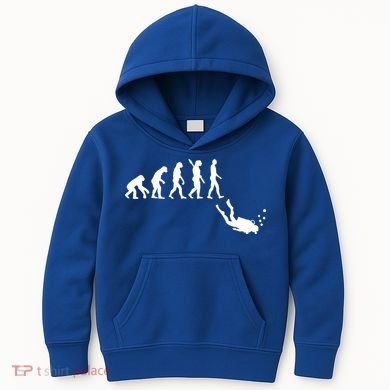 Scuba Diver Evolution Kids Hoodie