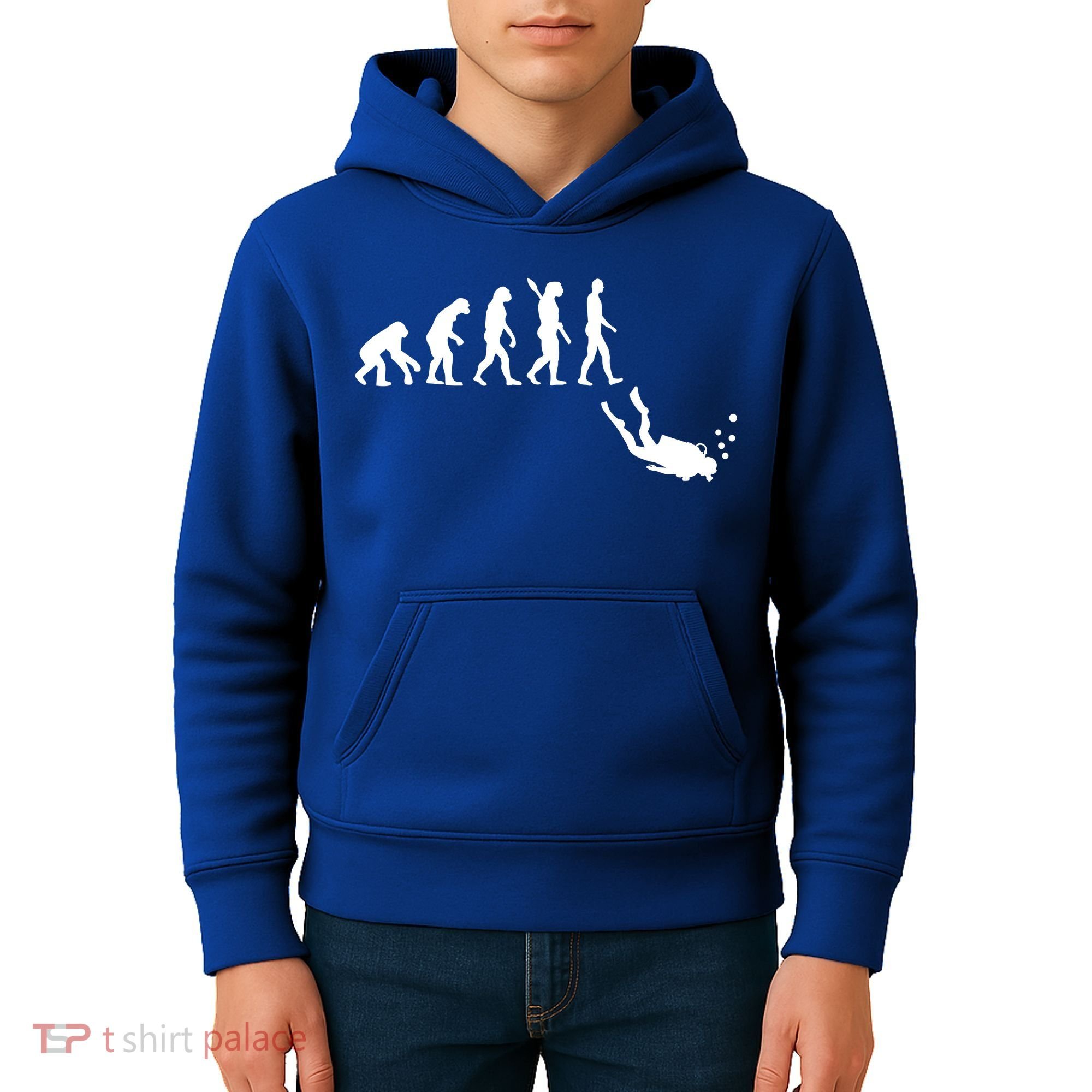 Scuba Diver Evolution Kids Hoodie