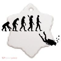 Scuba Diver Evolution Ceramic Ornament thumb 2