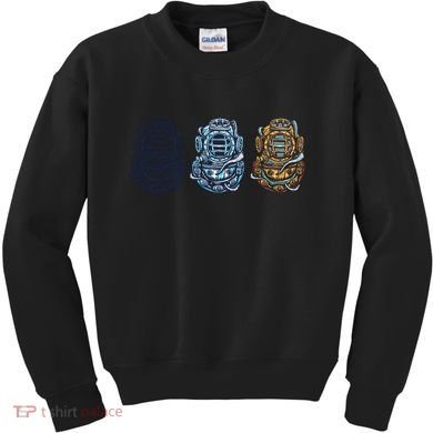 Scuba Diver Vintage Kids Sweatshirt